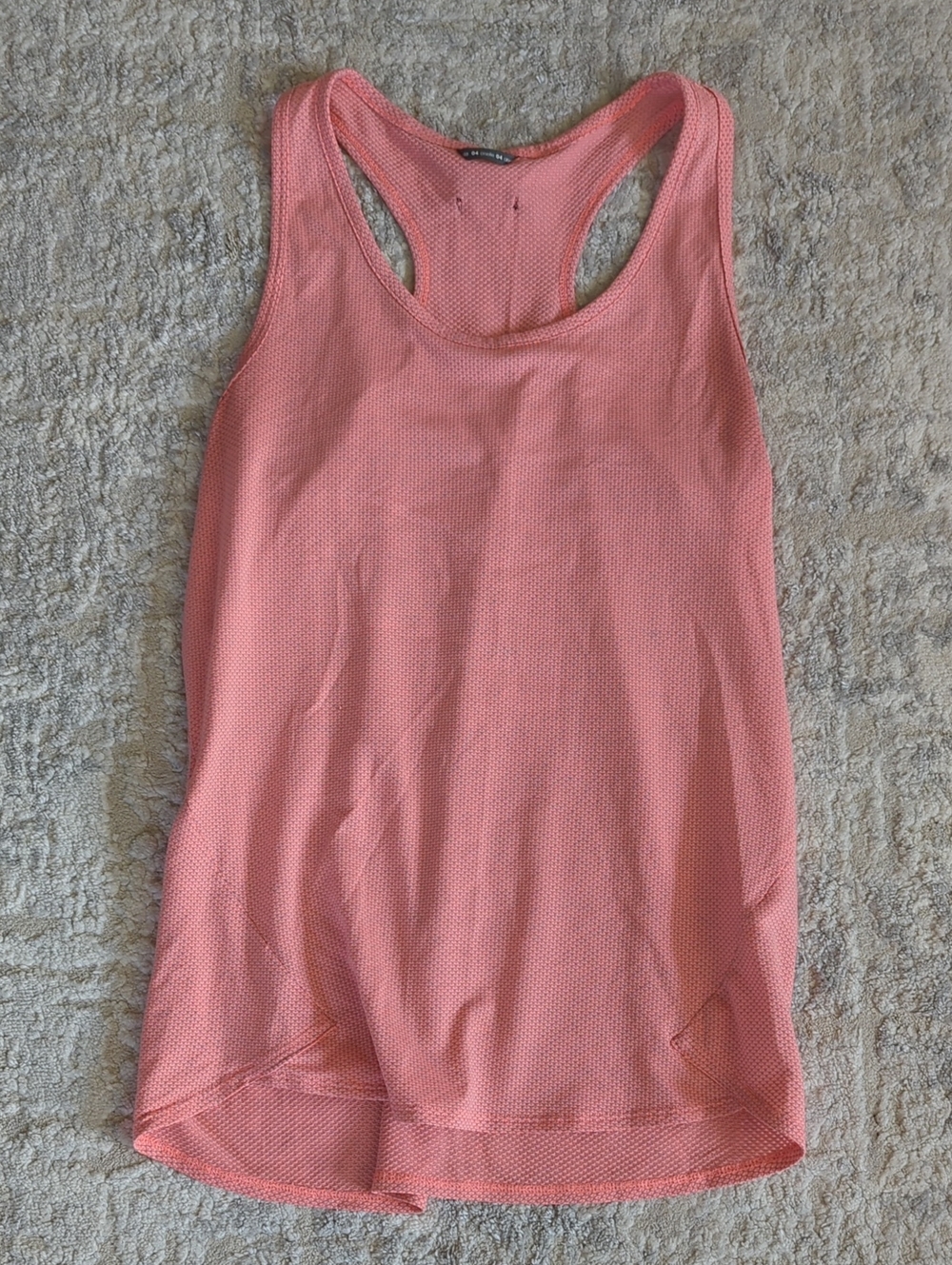 oiselle Pink Racerback Mesh Tank Size 4